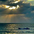 Under  the setting of the sun