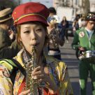 Japanese Musicians Parade Down 6th Street