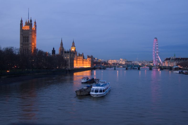 The Thames at sunset
