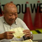Pleasure in folding old newspaper