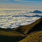 Sea of clouds and mountain waves