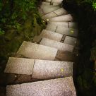 Granite Steps to lower garden
