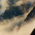 Misty Cliffs in Tracy Arm Fjord