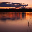 Sunset over Maple Lake