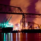 Port of Longview at Night