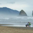 Fatherhood on Misty Cannon Beach