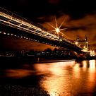 Illuminated Bridge On Orange