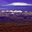 La Sal Peaks over Arches National Park