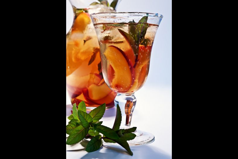 Mint Nectarine Iced Tea