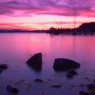 Fishing at sunset