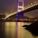 Tsing Ma Bridge at night
