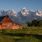 Mountain Barn at Dawn