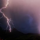 thunderstorm over the mountains