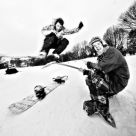 Funny snowboarding
