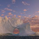 Tilted glacier well