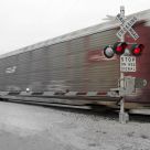 A rail crossing