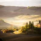 Farmhouse in Morning Mist