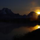 Mount Moran Moonset