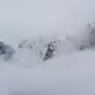 Happed in mist: mountain details, Ã˜ Fjord