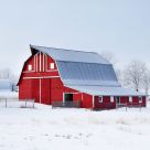 Red Barn in Winter
