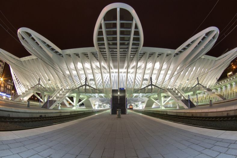 The TGV train station in Liège
