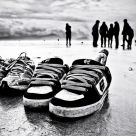 shoes in the irish sand