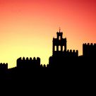 Sun rises over the town