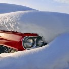 Snowy Cadillac