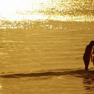 Two Girls Under Sunset