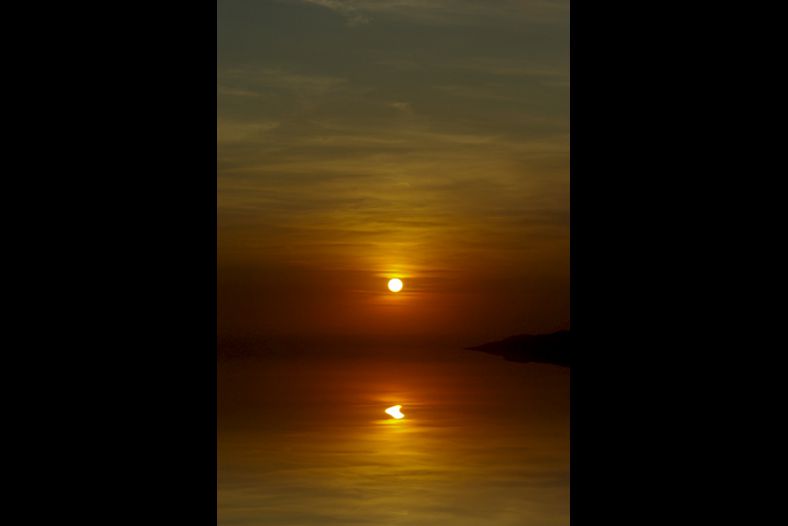 Sunset reflection