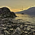 sunset on Como lake