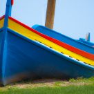 Barque sur l'herbe