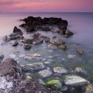 Evening on the sea shore