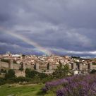 Rainbow over the town