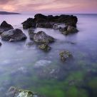 Evening on the sea shore