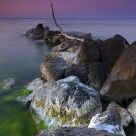 Evening on the sea shore