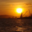 Sunset in Hong Kong Harbor