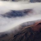 Cloud rise in Haleakala crater