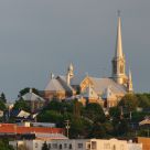 Sunset on a small city.