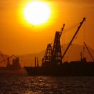 Sunset in Hong Kong Harbor