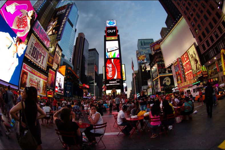 Party time at Times Square