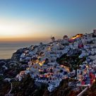 santorini at night