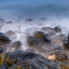 Waves on the ocean shore