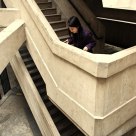 Looking down