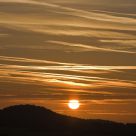 Beautiful sunrise in autumn