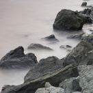On the ocean shore