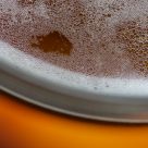 A bubbly beverage