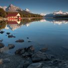 Sunset at Maligne Lake