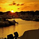 Sunset at the port of Minorca