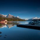 Sunset at Maligne Lake